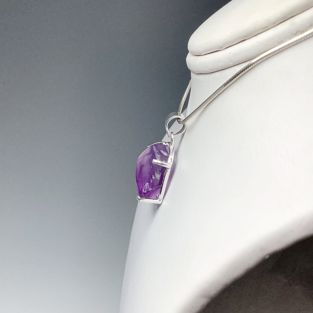 Raw Amethyst Pendant