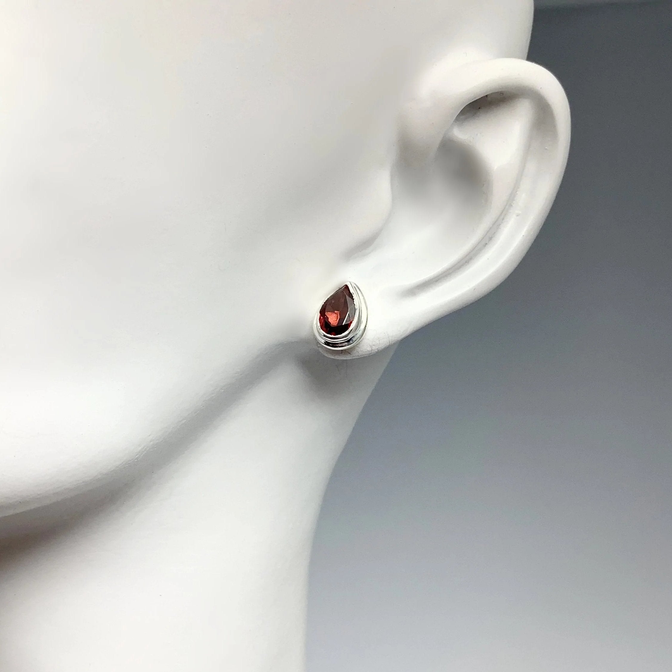 Garnet Stud Earrings