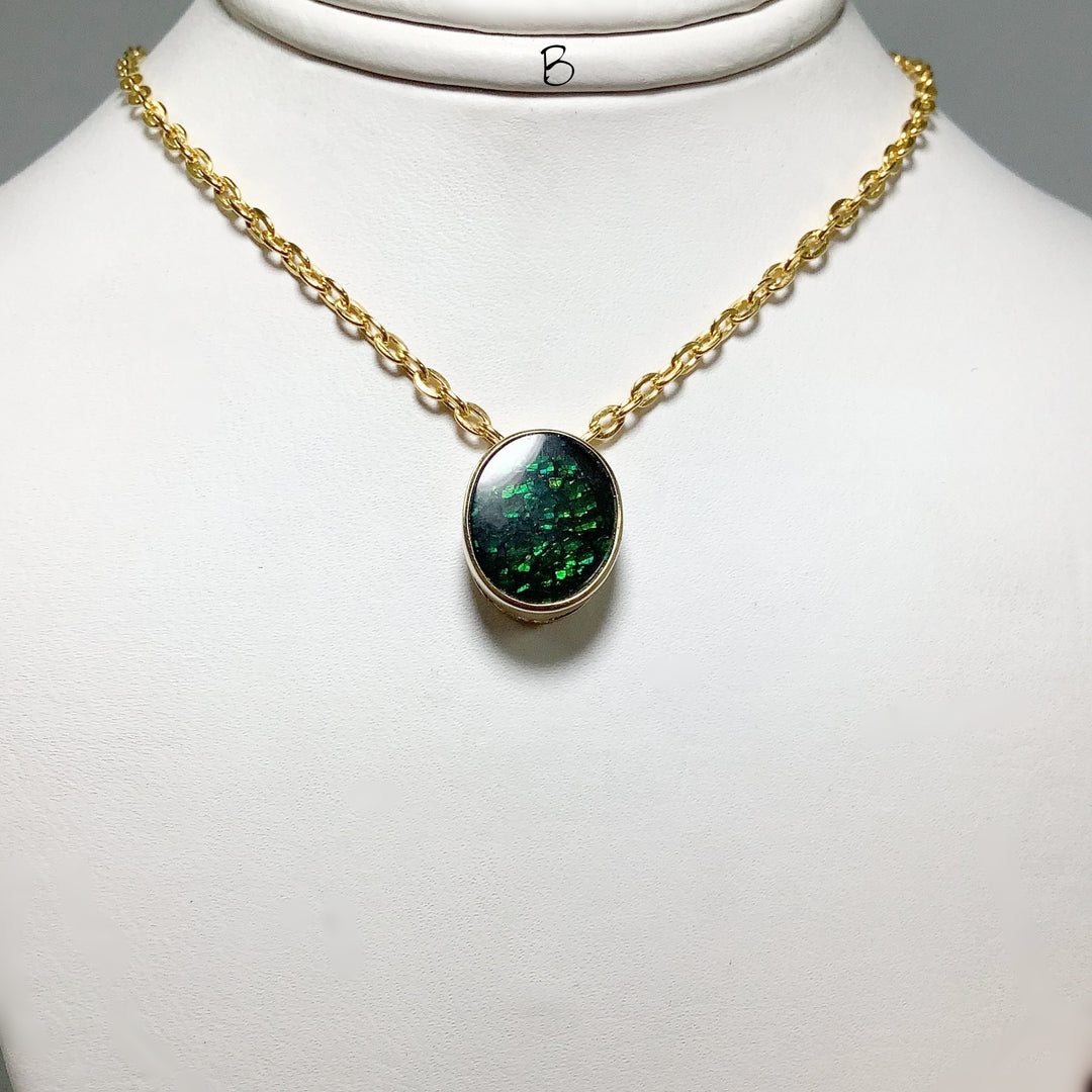 Alberta Ammolite 14K Gold Pendant