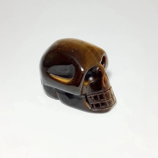 Carved Tiger Eye Skull