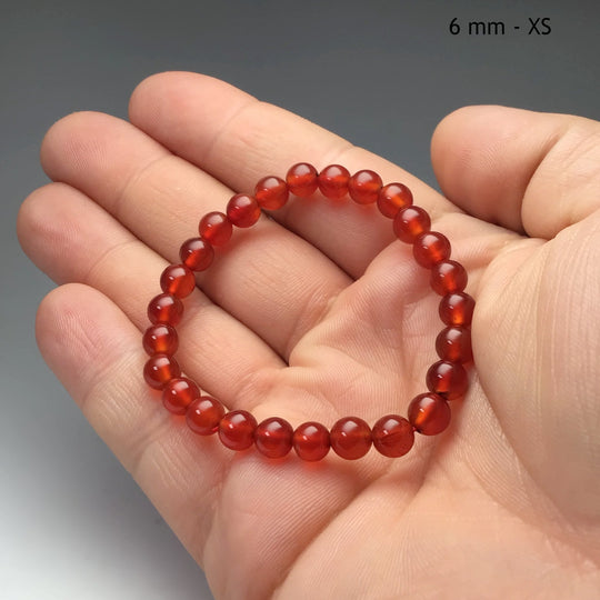 Carnelian Agate Beaded Bracelet