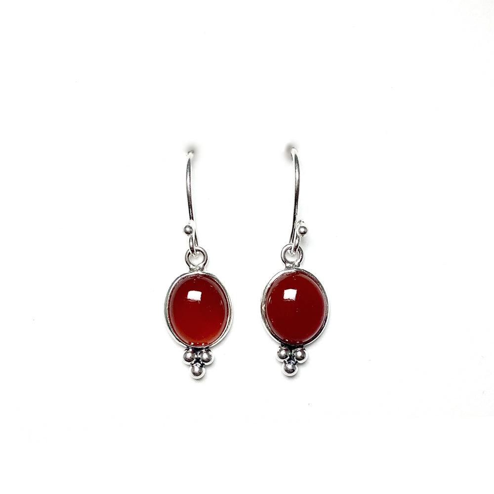 Carnelian Agate Dangle Earrings