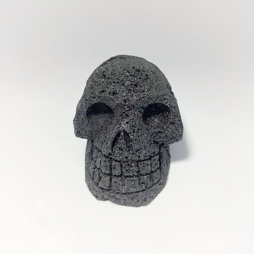 Carved Lava Stone Skull