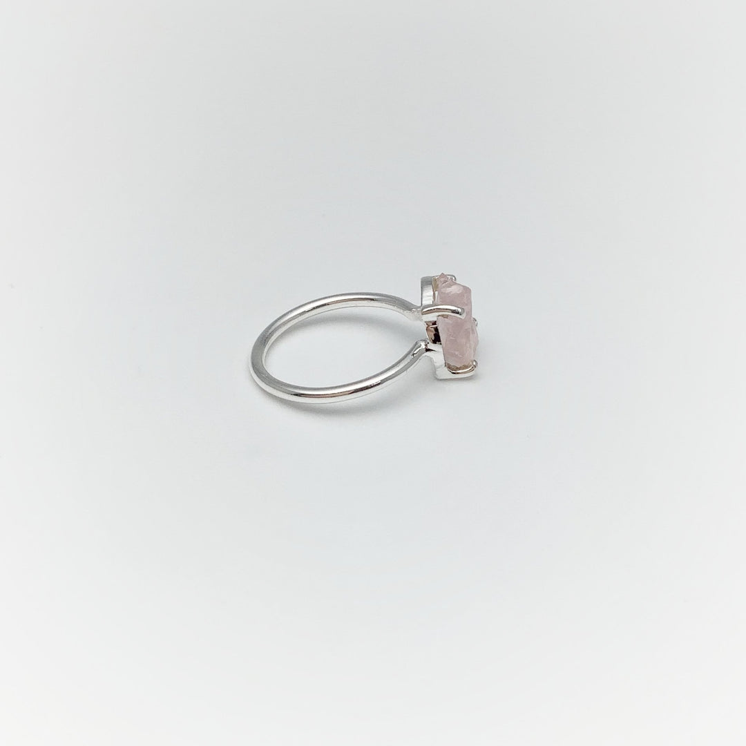 Raw Rose Quartz Ring