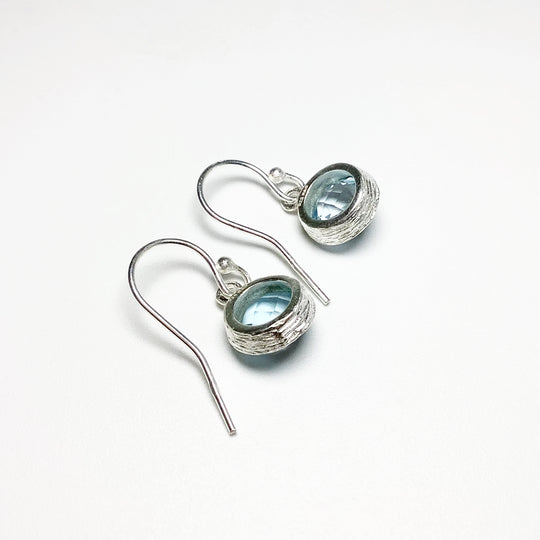 Blue Topaz Dangle Earrings