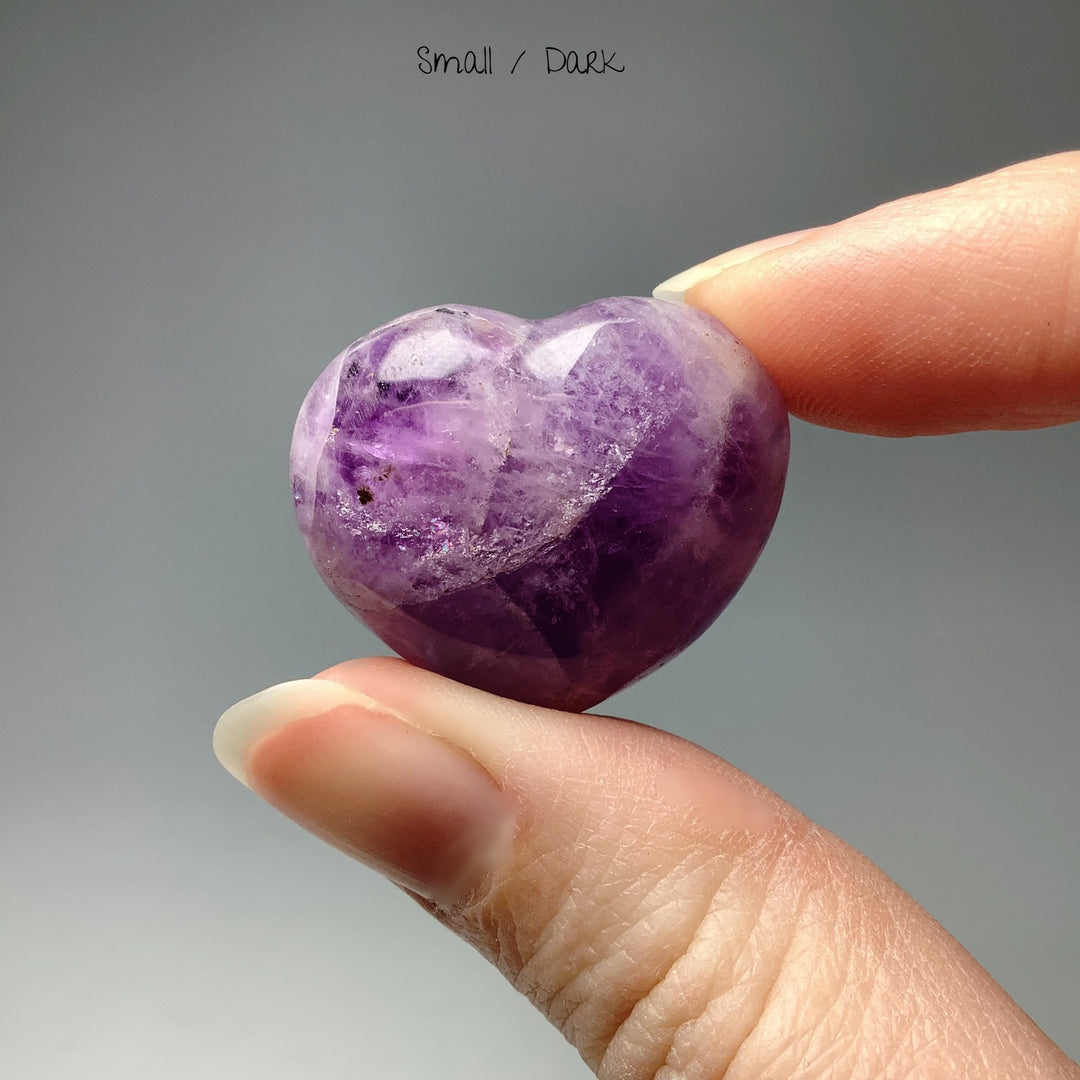 Amethyst Heart Carving