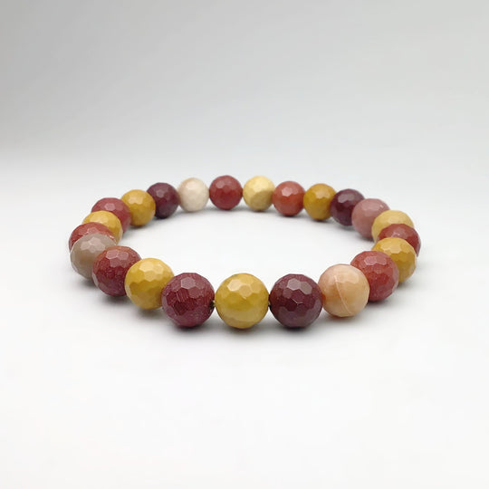 Mookaite Faceted Beaded Bracelet