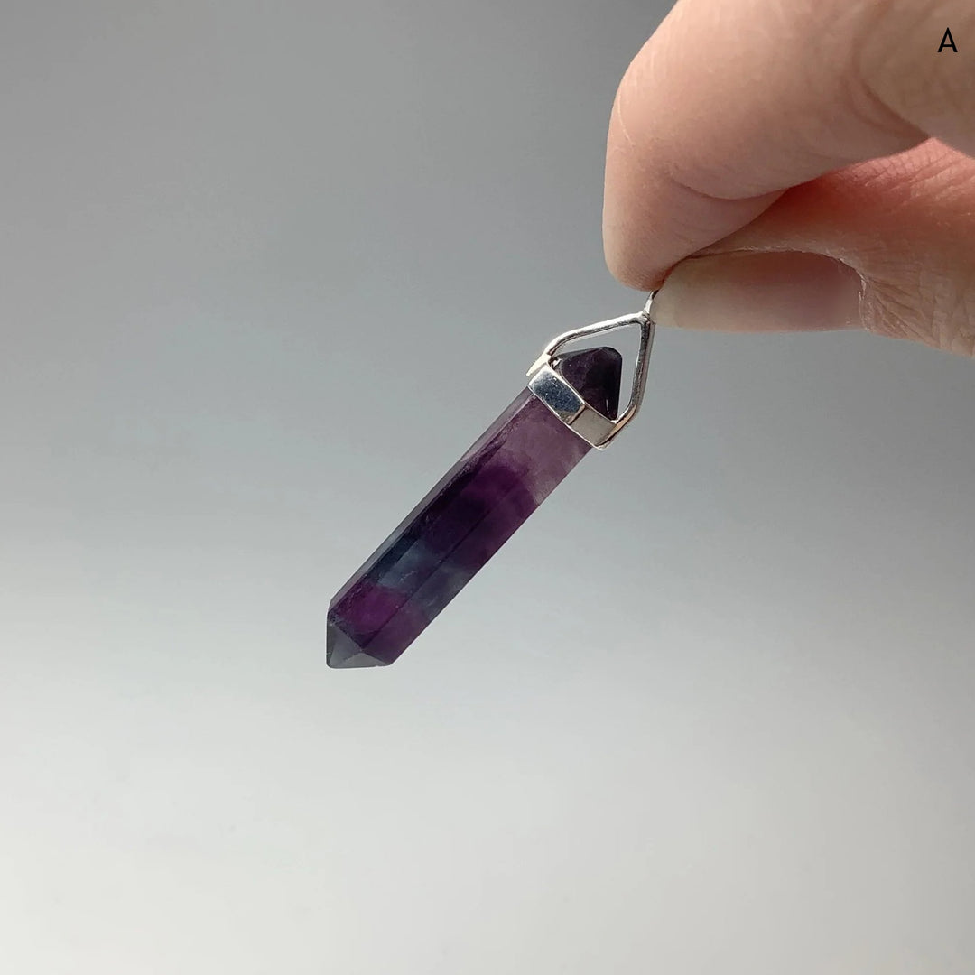 Fluorite Double Terminated Point Pendant