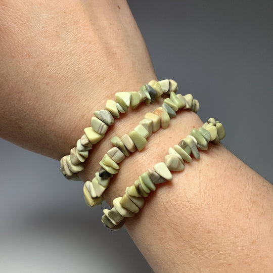 Butter Jade Chip Beaded Bracelet