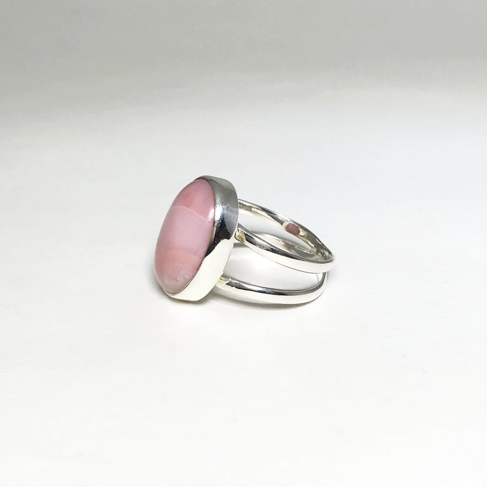 Pink Peruvian Opal Ring