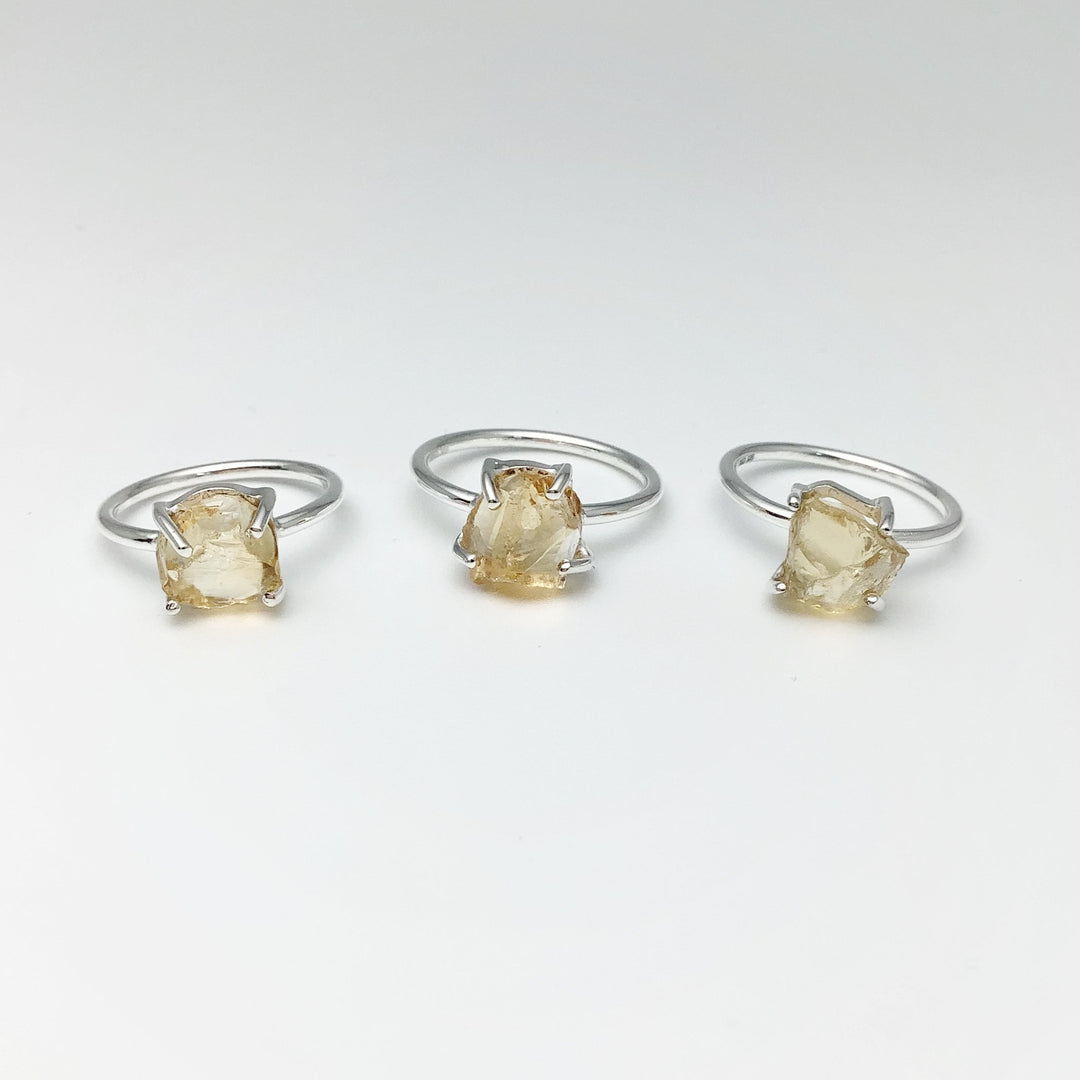 Raw Citrine Ring