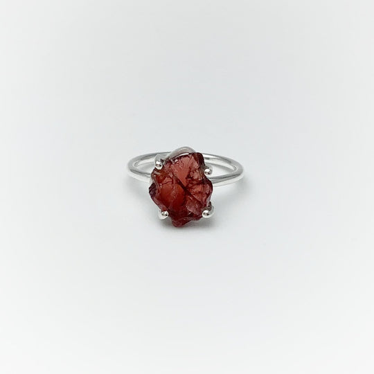 Raw Garnet Ring