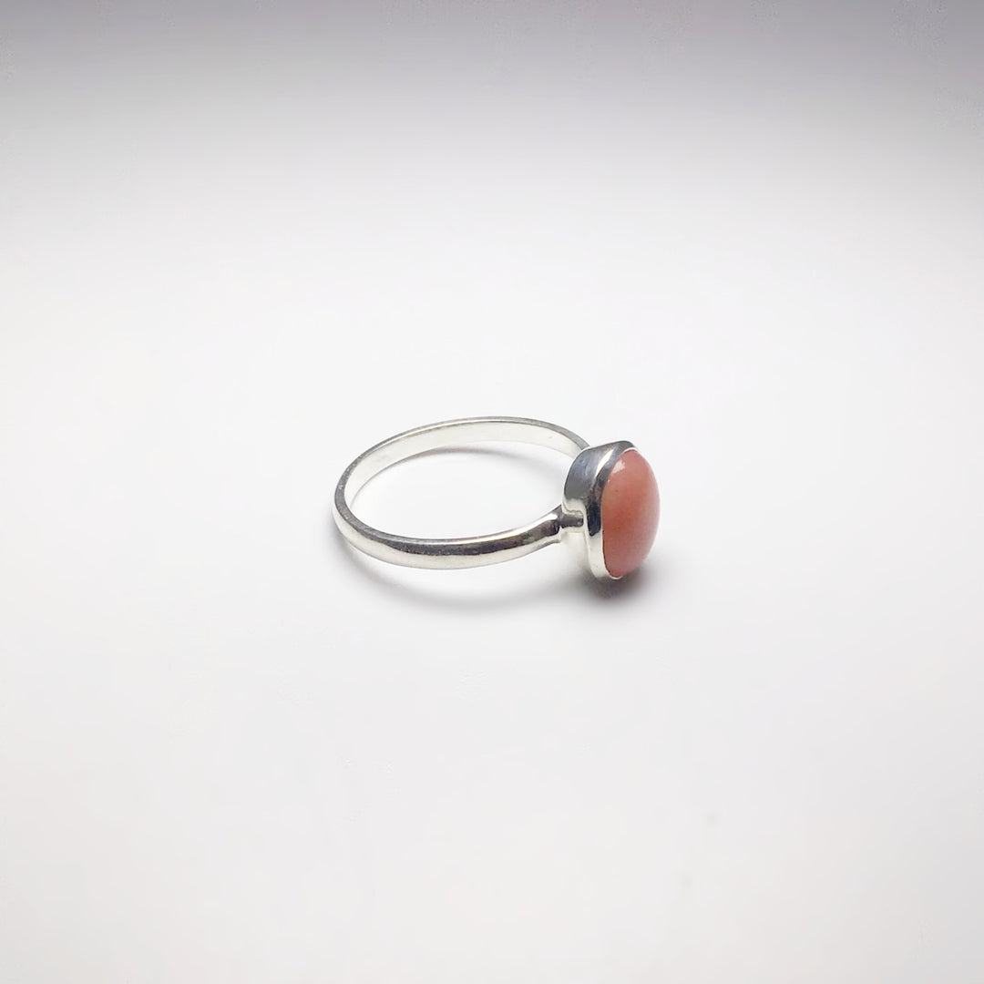 Pink Peruvian Opal Ring