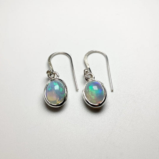 Ethiopian Fire Opal Dangle Earrings