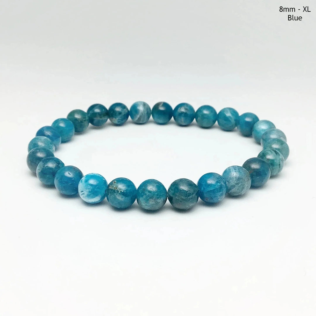 Blue Apatite Beaded Bracelet