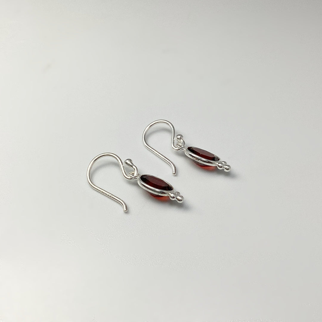 Garnet Dangle Earrings