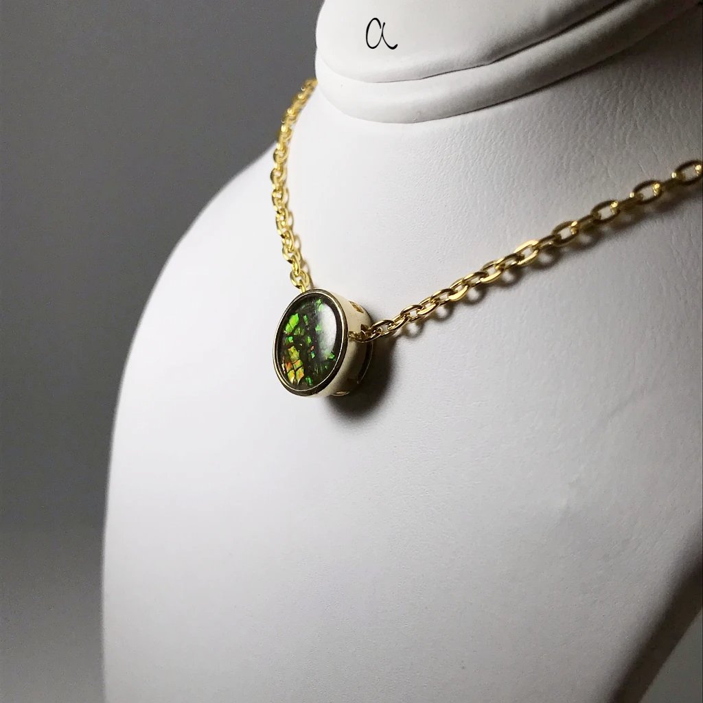 Alberta Ammolite 14K Gold Pendant