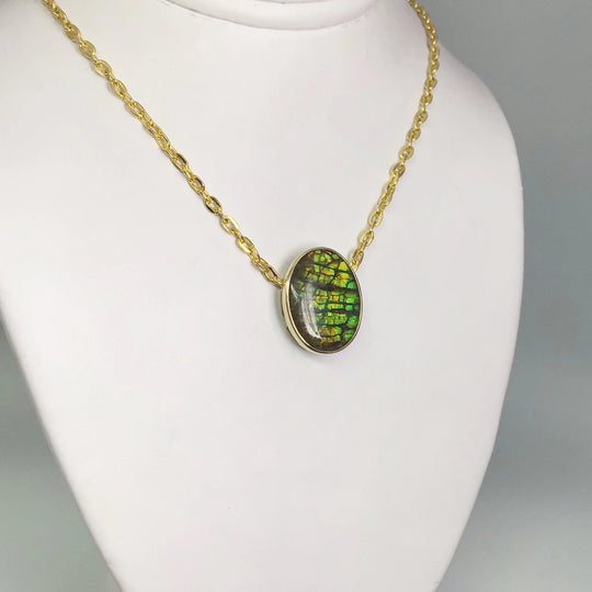 Alberta Ammolite 14K Gold Pendant