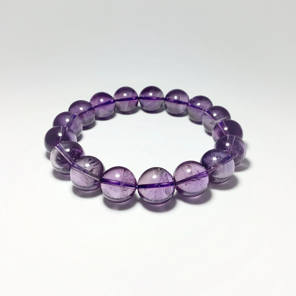 Amethyst Beaded Bracelet - High Quality