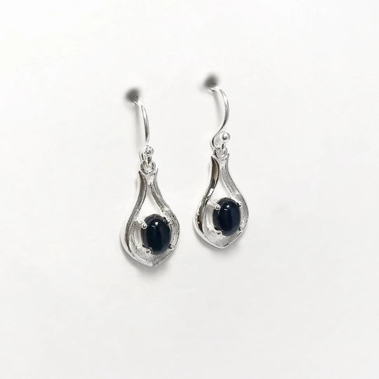 Black Onyx Dangle Earrings