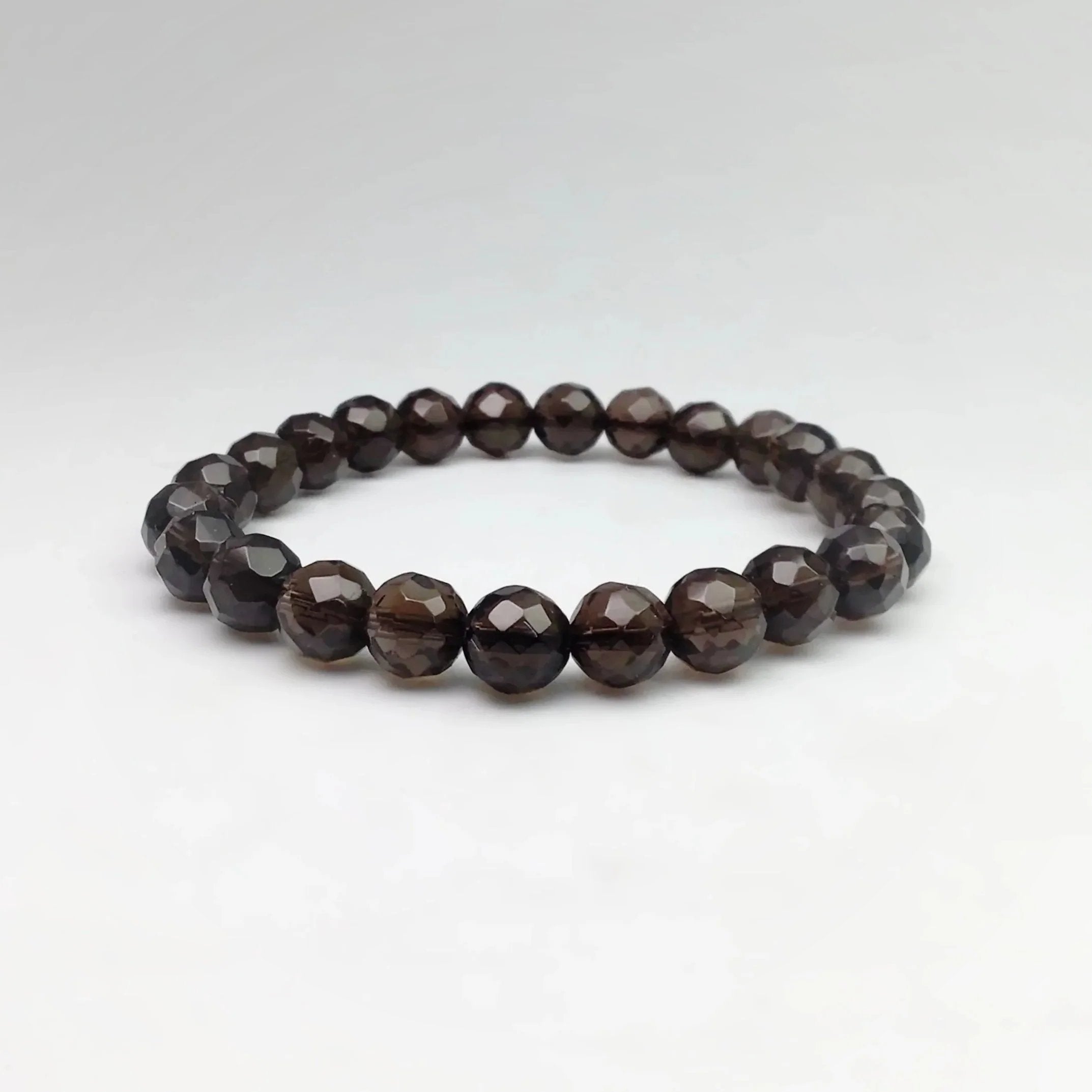 Smoky Quartz Faceted Beaded Bracelet