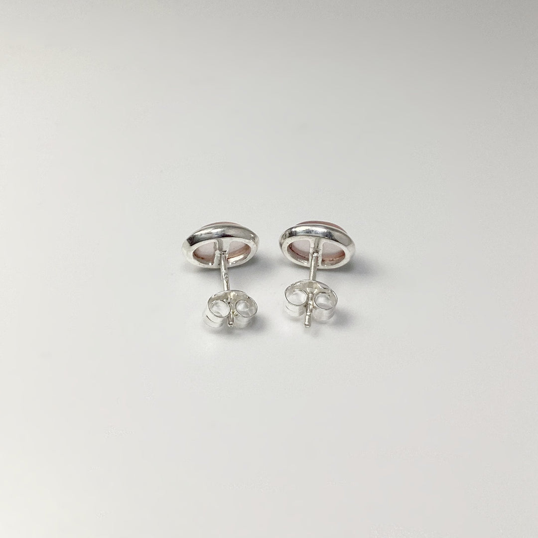 Rose Quartz Stud Earrings