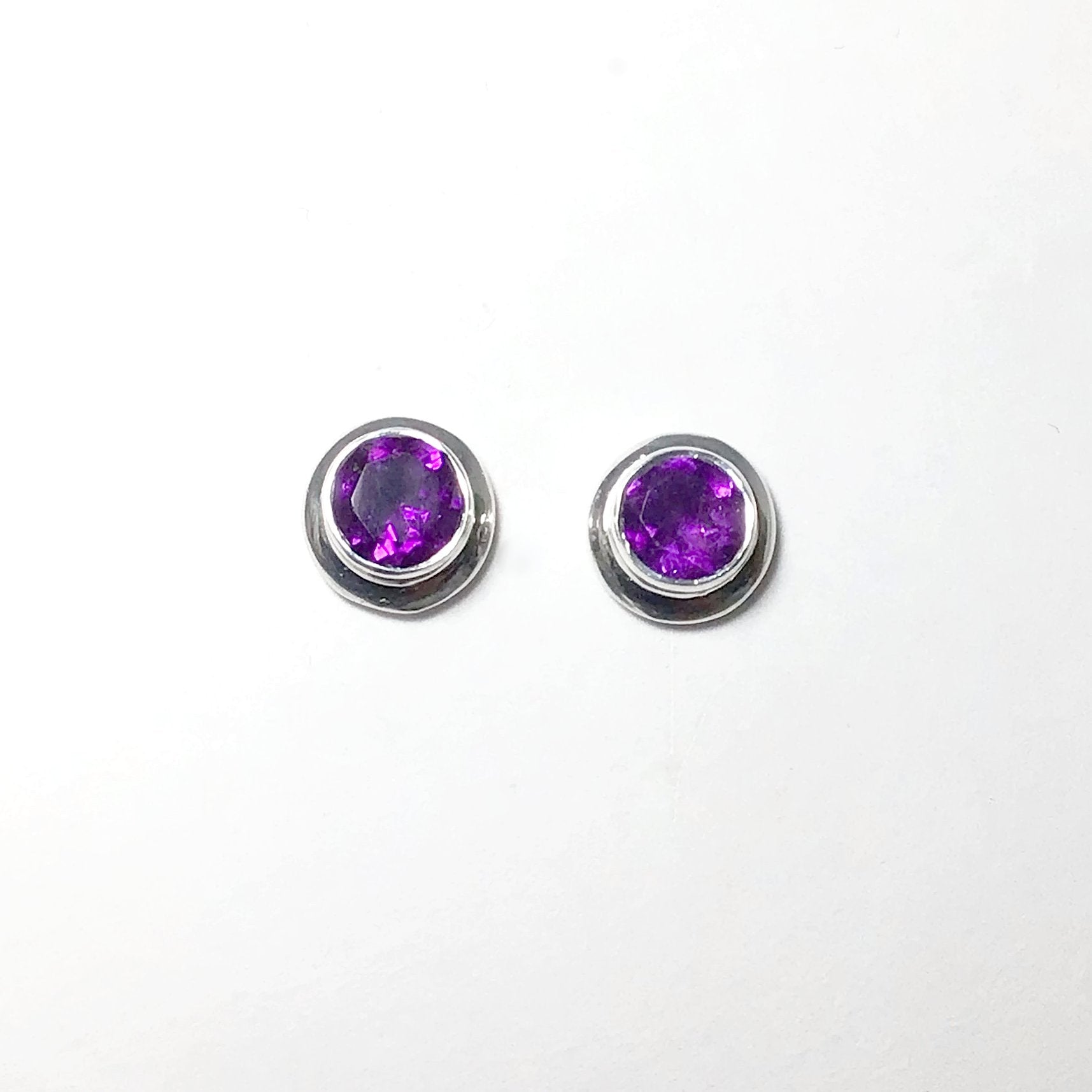 Amethyst Stud Earrings