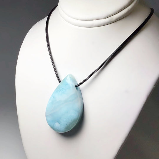 Larimar Drilled Pendant