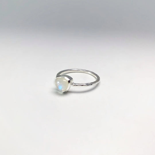 Rainbow Moonstone Ring