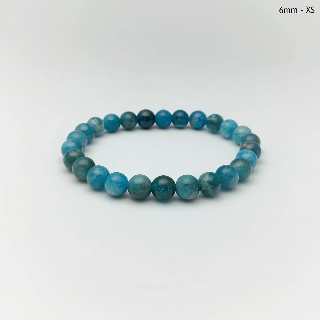 Blue Apatite Beaded Bracelet