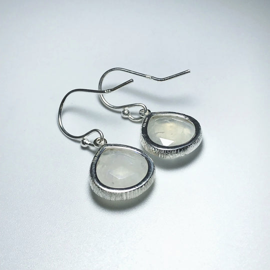 Rainbow Moonstone Dangle Earrings