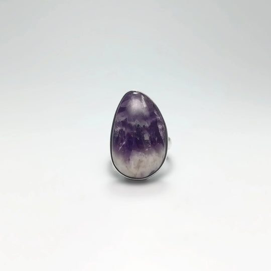 Chevron Amethyst Ring