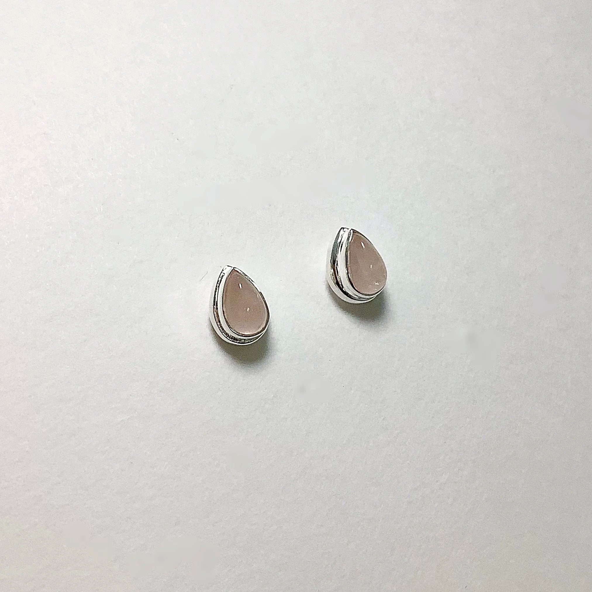 Rose Quartz Stud Earrings