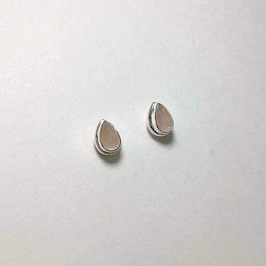 Rose Quartz Stud Earrings