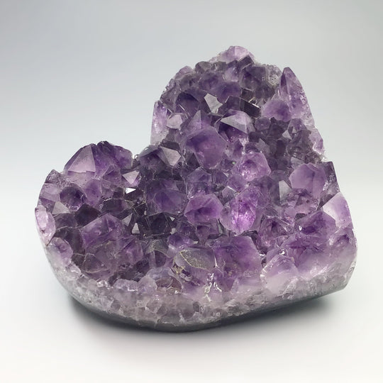 Amethyst Druze Cluster Heart On Stand