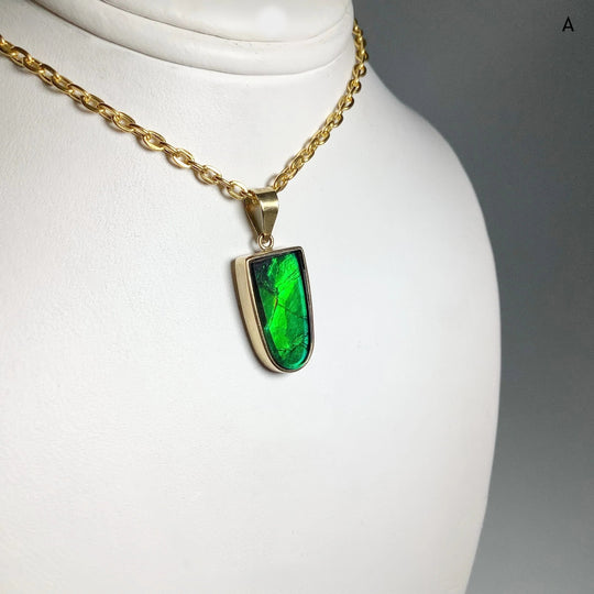 Alberta Ammolite 14K Gold Pendant