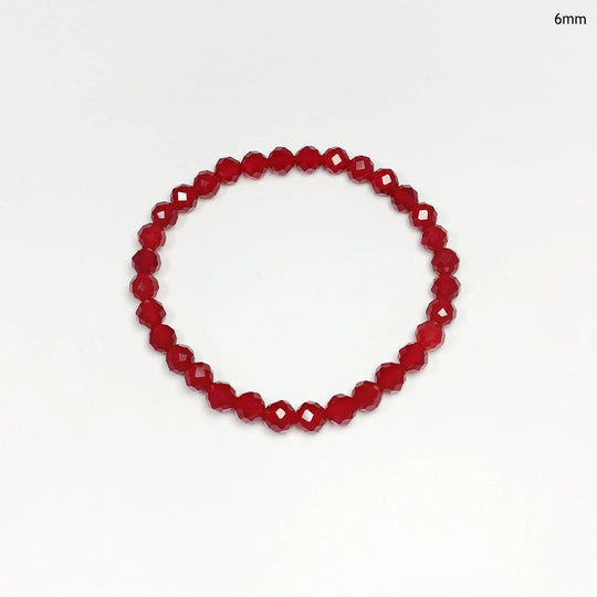 Carnelian Agate Faceted Beaded Bracelet - High Quality