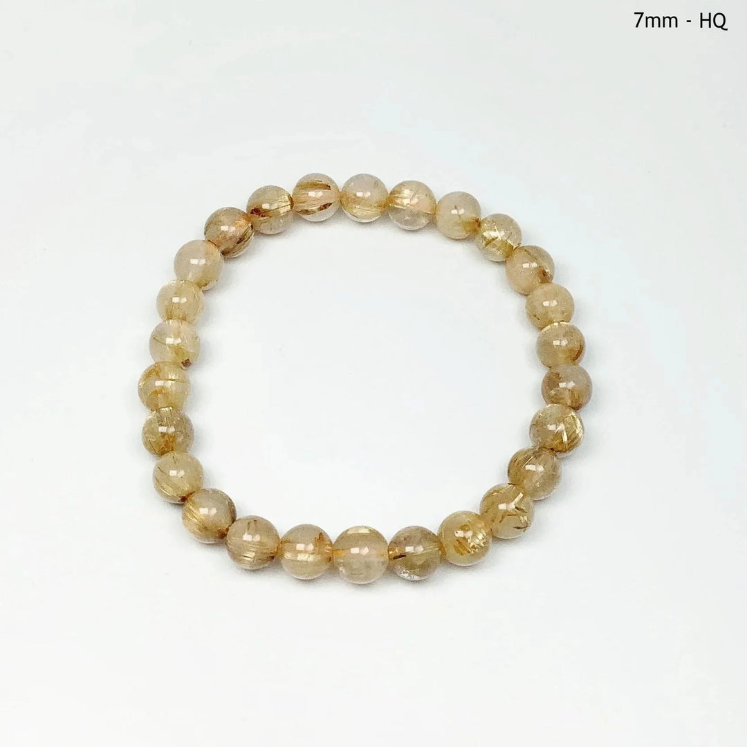 Rutilated Quartz Beaded Bracelet