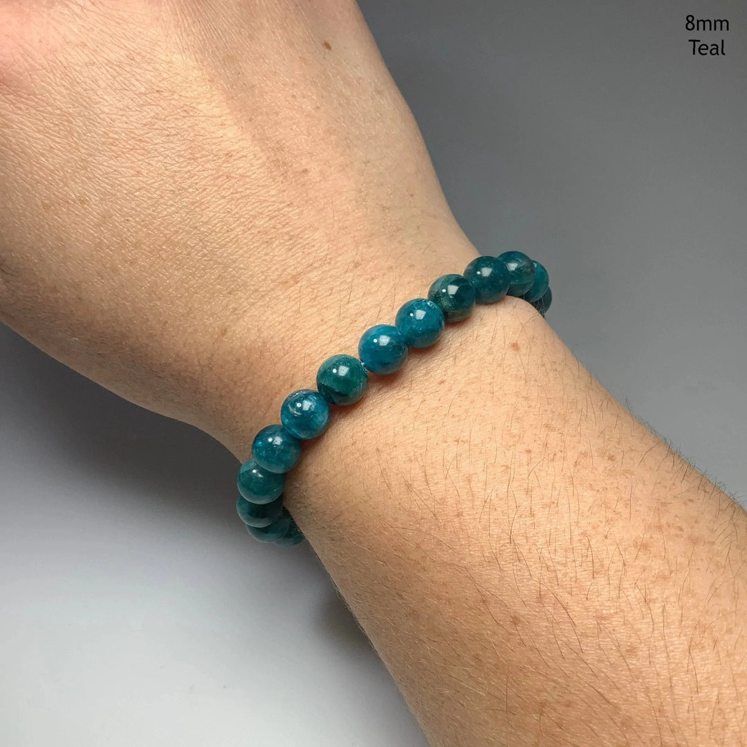 Blue Apatite Beaded Bracelet