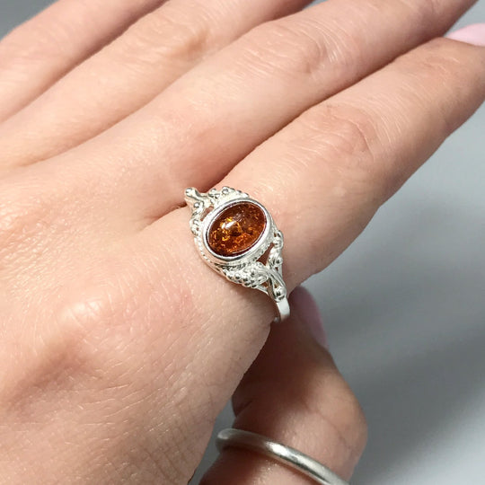 Cognac Amber Ring