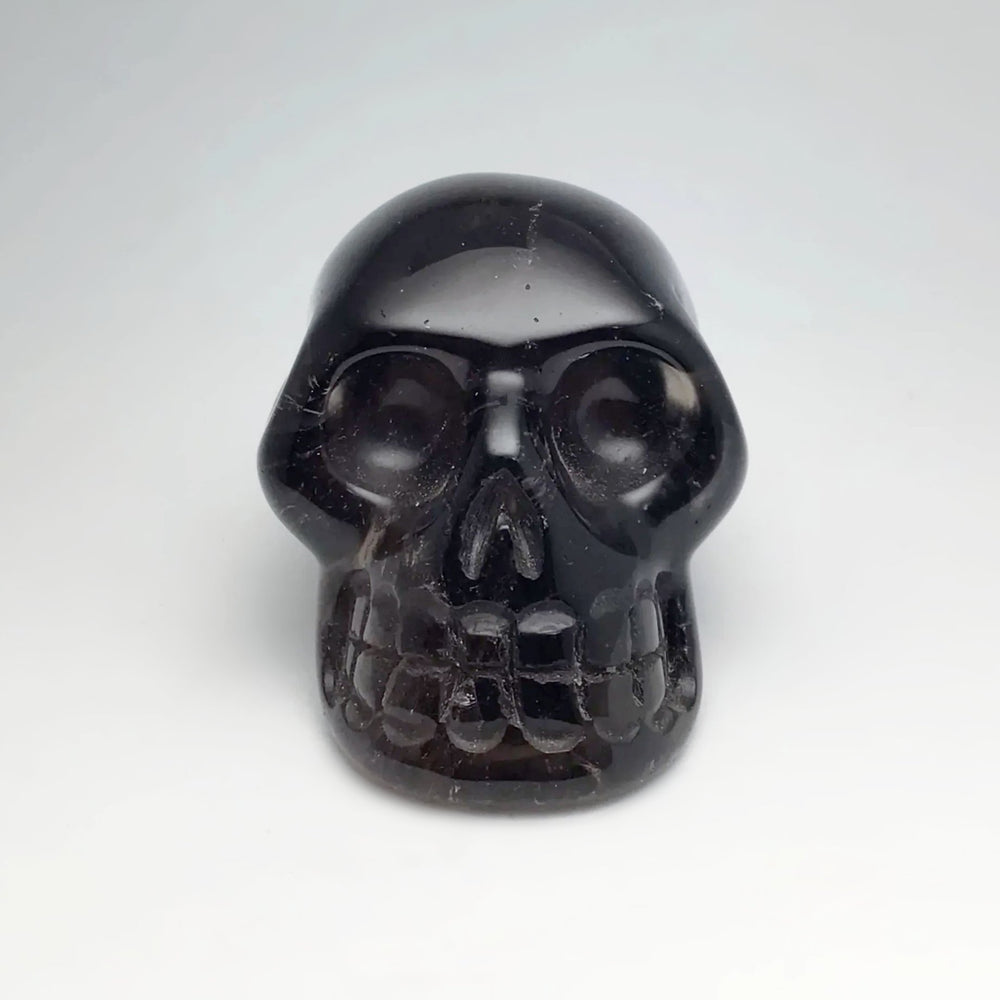 Carved Smoky Quartz Skull