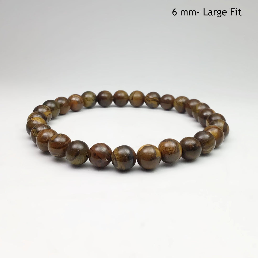 Brown Gold Tiger Iron Beaded Bracelet