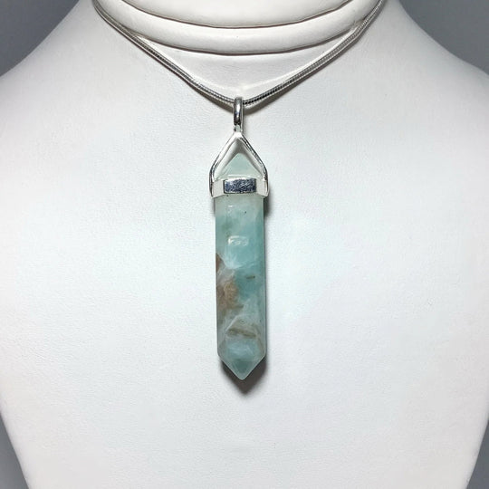 Amazonite Double Terminated Point Pendant