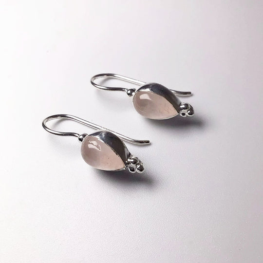 Rose Quartz Dangle Earrings