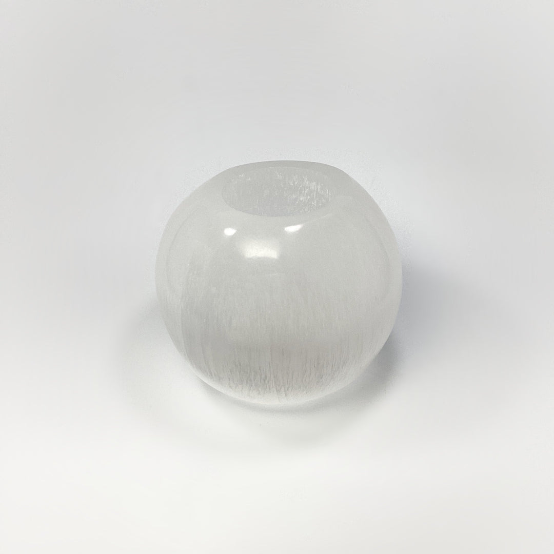 Selenite Candle Holder