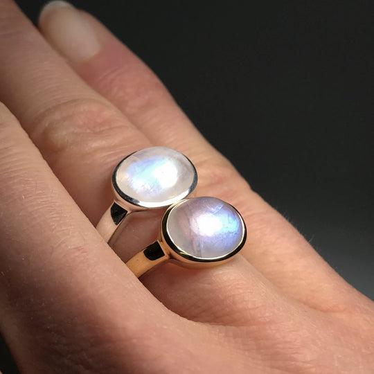 Rainbow Moonstone Ring