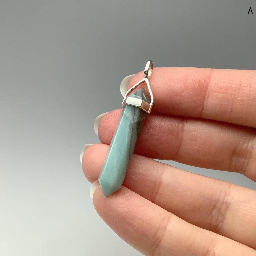 Amazonite Double Terminated Point Pendant