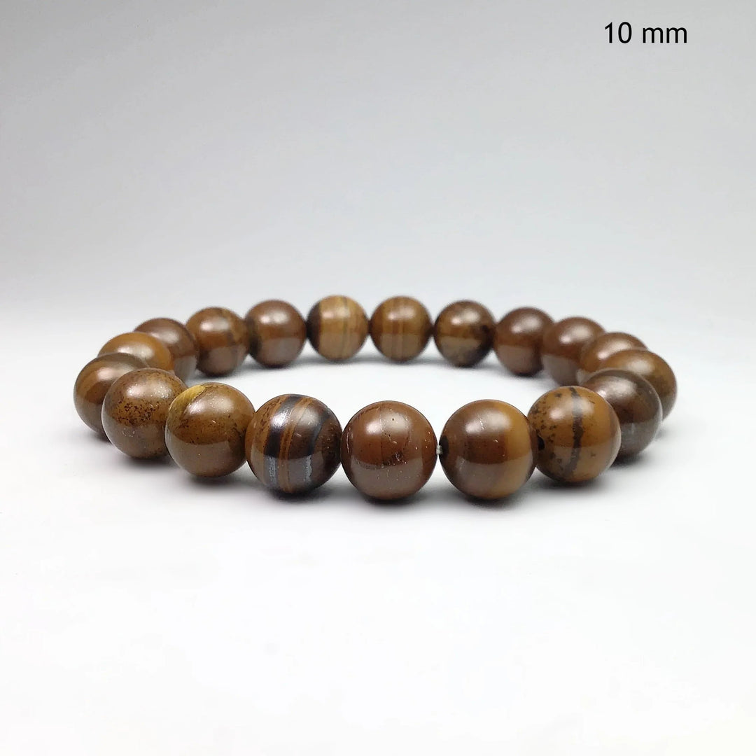 Brown Gold Tiger Iron Beaded Bracelet