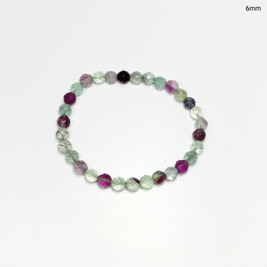 Fluorite Faceted Beaded Bracelet