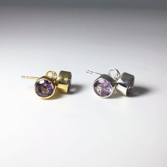 Amethyst Stud Earrings